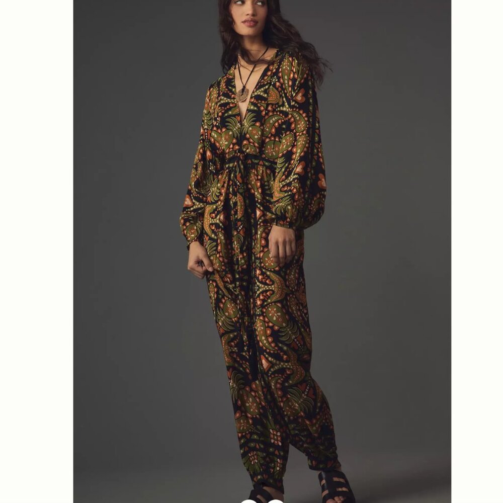 Anthropologie FARM RIO MARTINA JUMPSUIT - XS - NWT